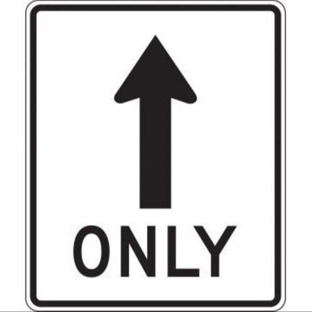 Accuform LANE GUIDANCE SIGN STRAIGHT THROUGH FRR760RA FRR760RA